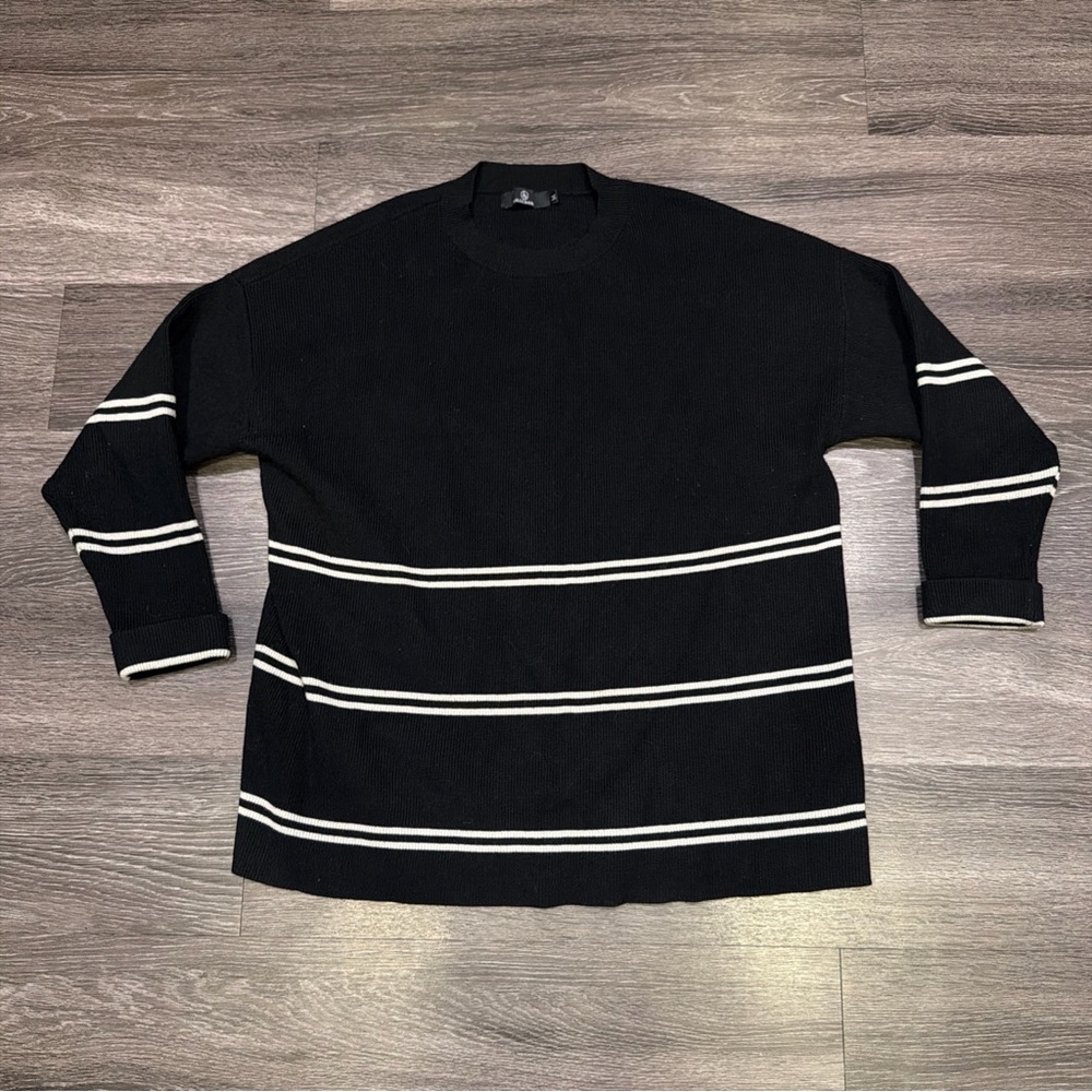 Lillusory Sweater Black Striped Women’s Medium